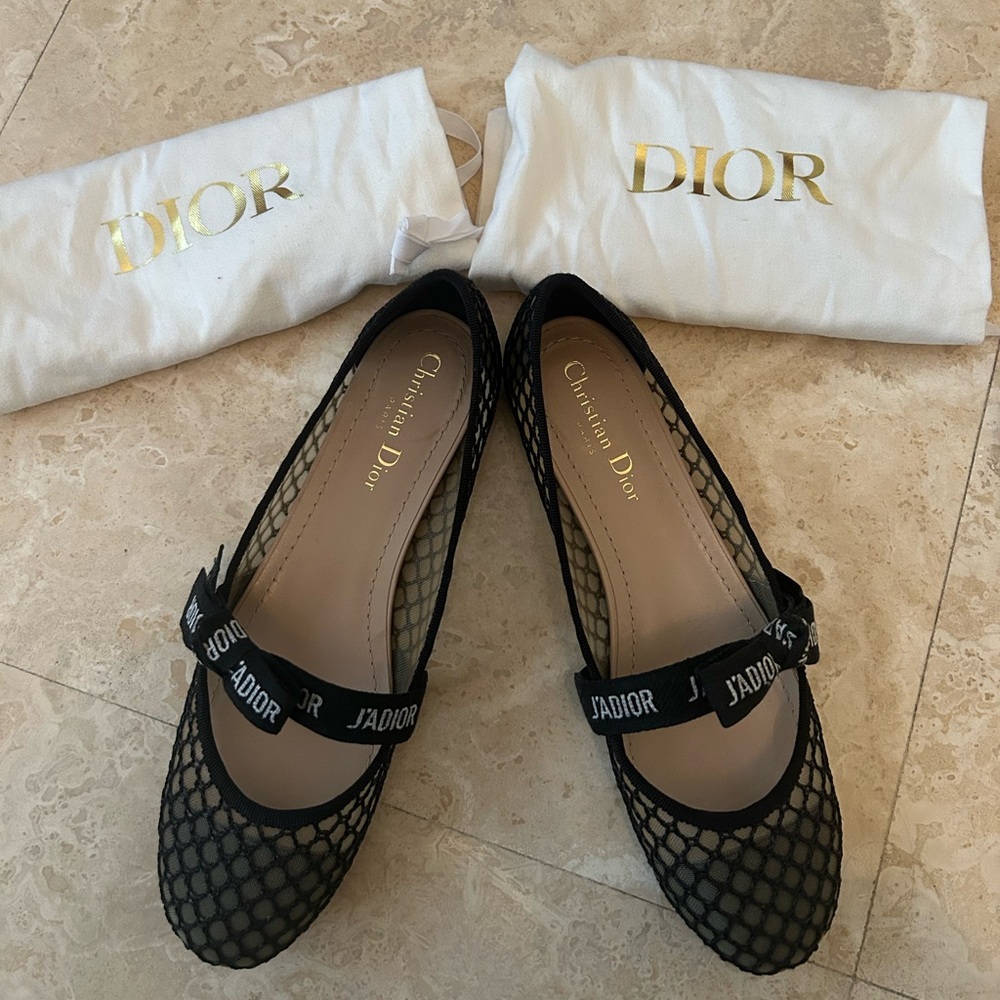 Authentic Dior bow flats